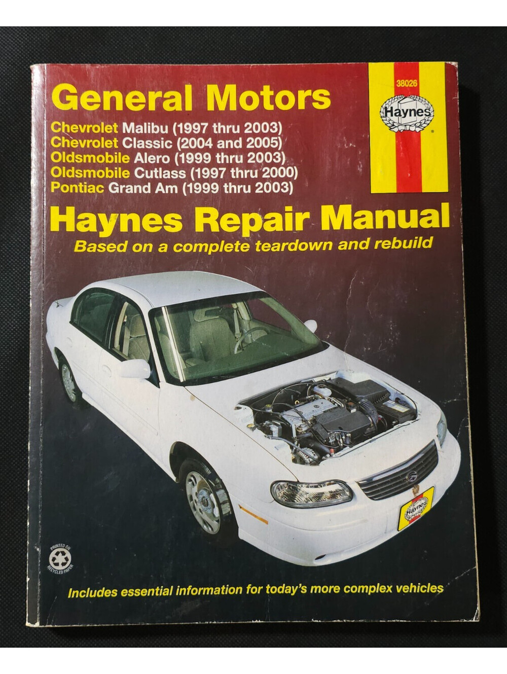 Haynes Repair Manual 38026 General Motors Chevrolet Oldsmobile Malibu Grand Am